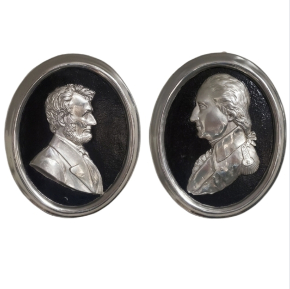 Vintage Oval Embodsed Plaques